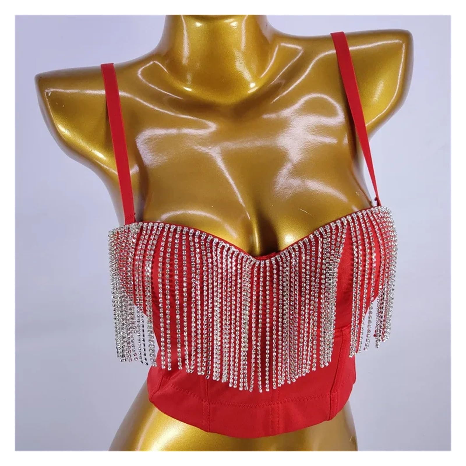 Bustier Crop Top Estivo Crop Top Donna Rivetto Diamante Corsetto Donna Abbigliamento Push Up Bustier Club Reggiseno Camis Handmade Ladies Canotte