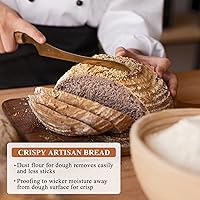 Vista 6 de Banneton Bread Proofing Basket Set of 2: 9 Inch Round Sourdough Proofing Bowls for Artisan Bread Making for Professionals and Home Bakers