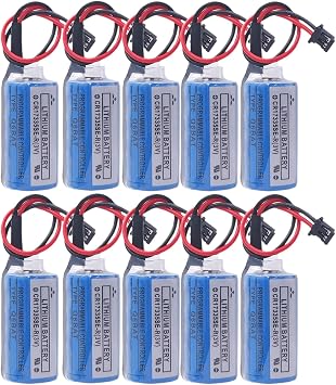 10pcs/Pack CR17335SE-R Q6BAT 1800mAh 3V Replacement Battery for QNS System Q6BAT,CR17335SE-R,BKO-C10811H03 with Black Plug