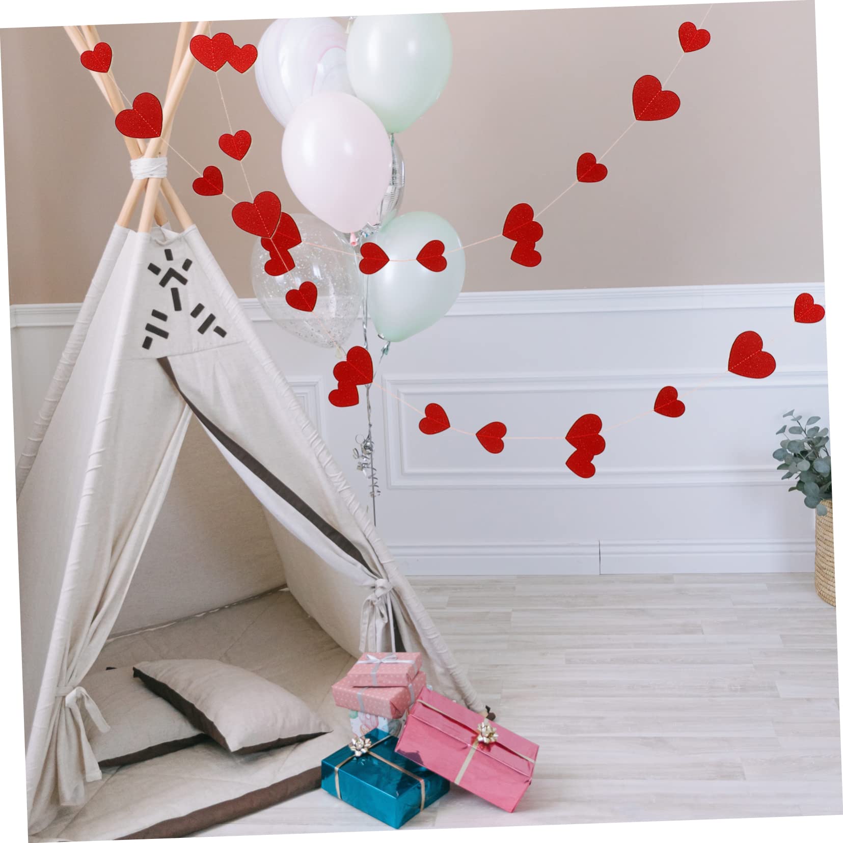 Abaodam Guirnalda Colgante De Corazón Brillante Para Decoración De Fiesta Para San Valentín Boda y Cumpleaños Para Crear Un Atractivo Eventos Especiales