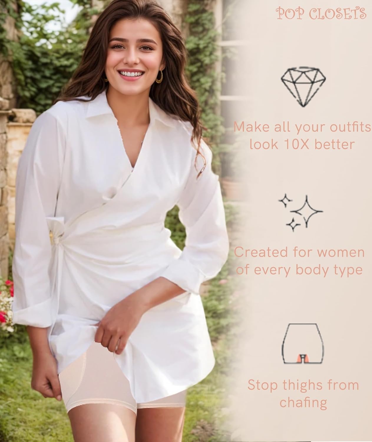 POP CLOSETS Women Hip Padded Booty Lifter Shapewear Thicker Enhancer Removable 4 Pads Control Panty for Bigger Butt - Image 6