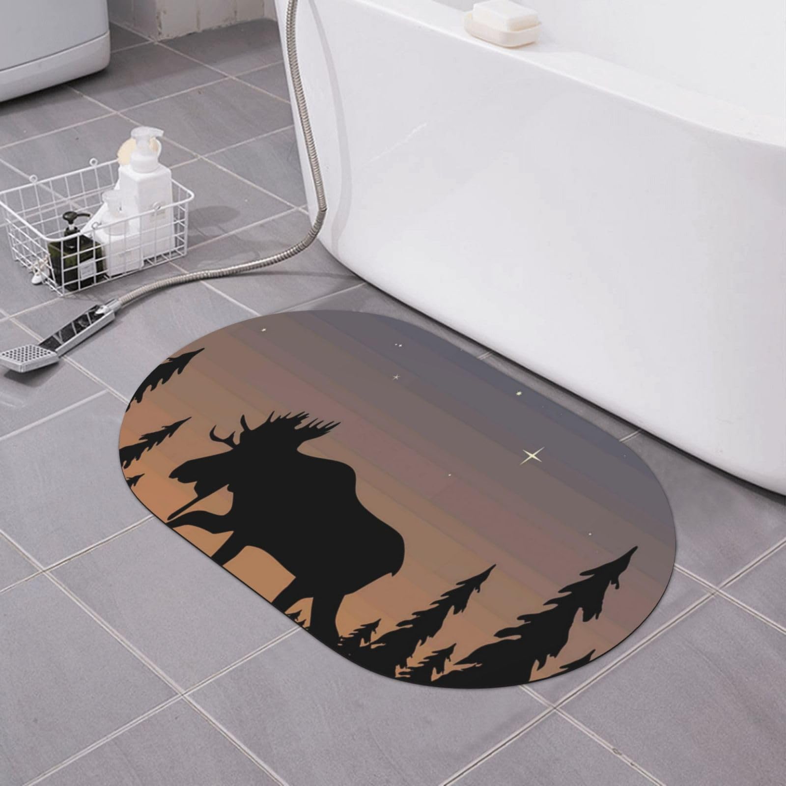 Paillasson antidérapant Moose Mountain tapis de cuisine absorbant à séchage rapide 40x60