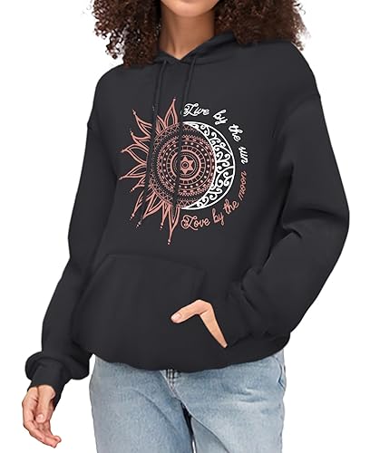 Women's Hoodies Long Sleeve Sweatshirts Drawstring Pullover Tops with Pocket