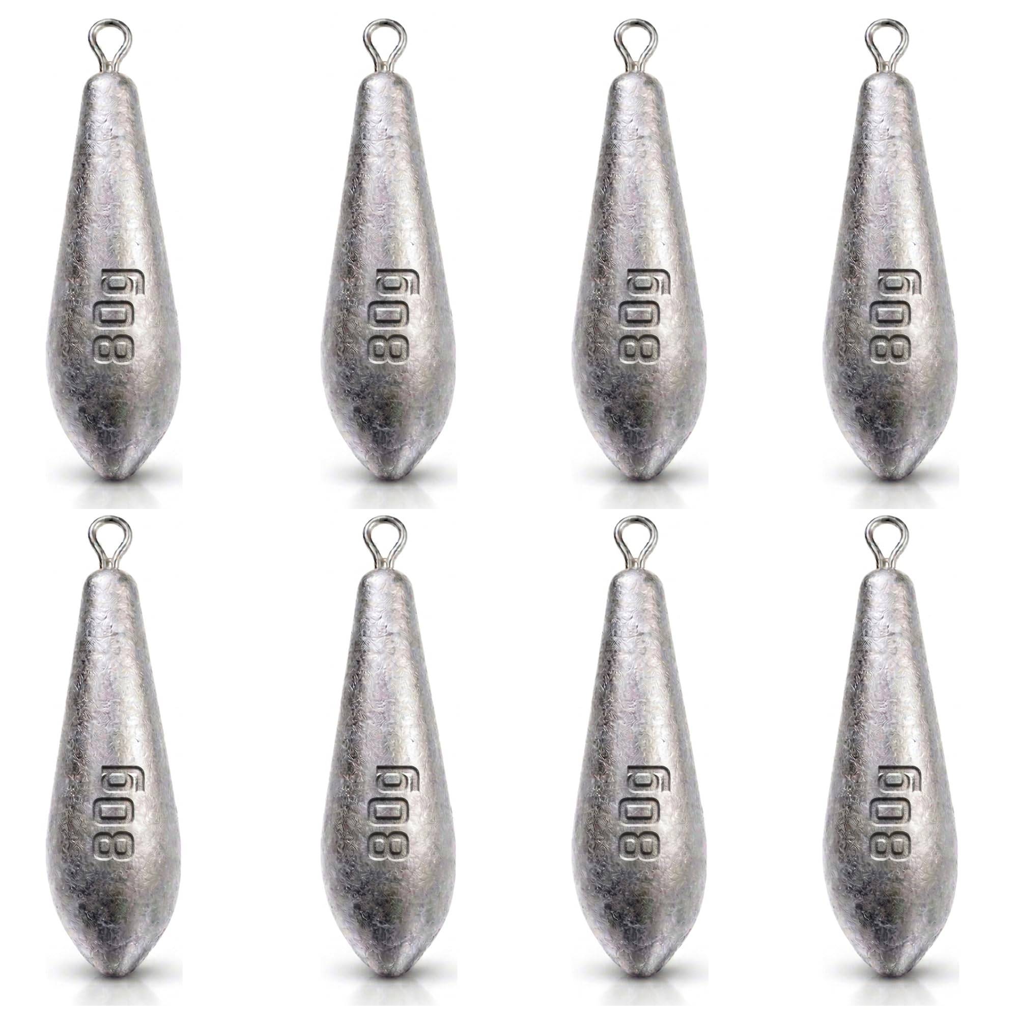 Plombs de pêche goutte d'eau pour poisson-chat et bar en eau douce - 8