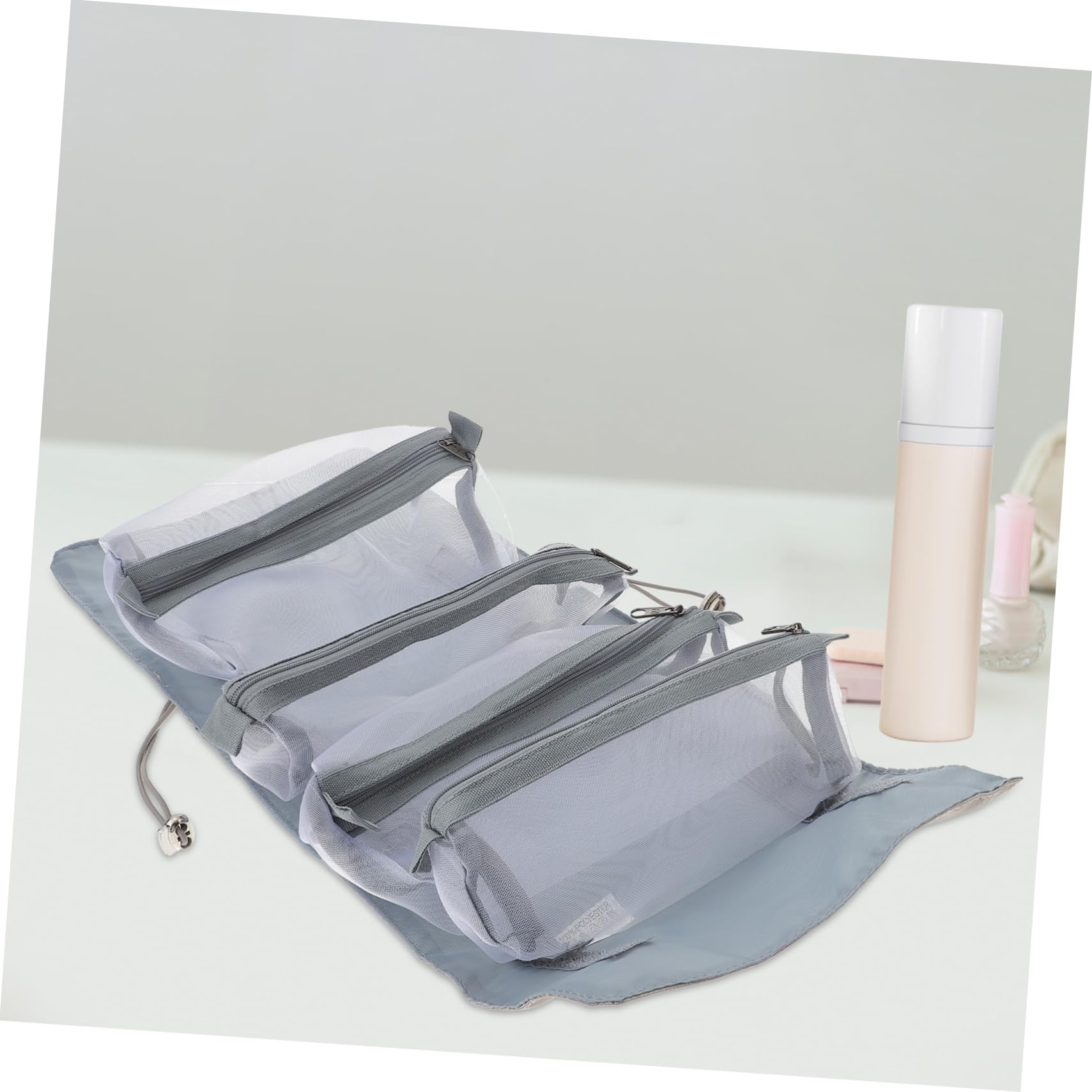 Healeved 3piezas Bolsa De Maquillaje Enrollable y Detachable para Organizador De Cosméticos Multifuncional Neceser Capacidad Alta y Asas para Mujeres y