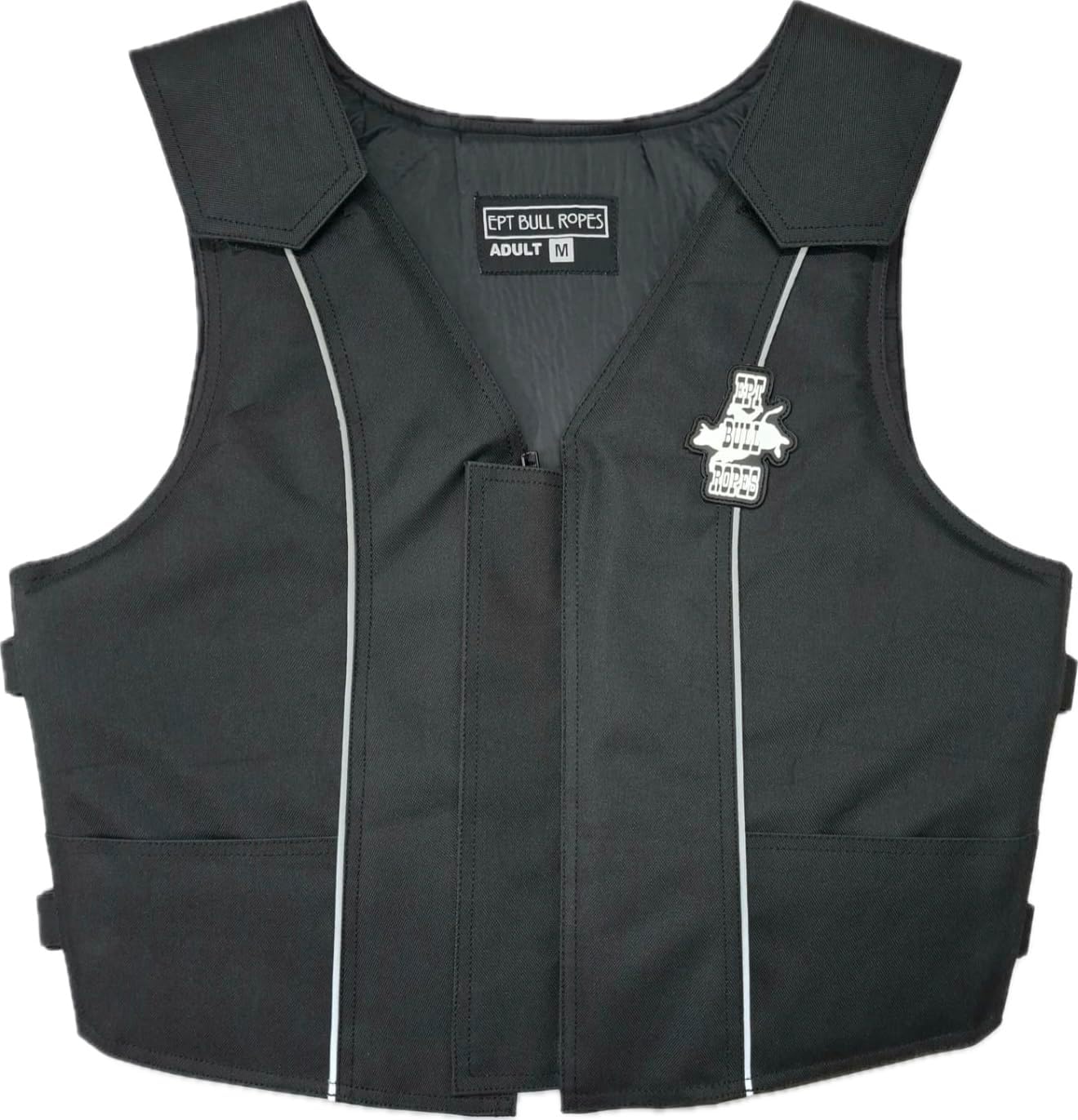 EPT Cordura Bull Riding Vest v3.0 - Black Cordura Canvas EPT Brand - Adult Sizes: