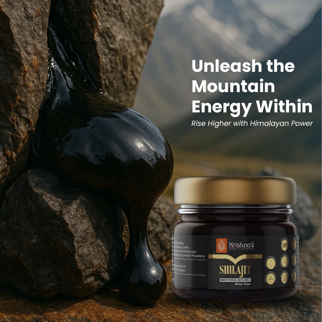 KRISHNA'S HERBAL & AYURVEDA 100% Pure Himalayan Shilajit Resin for Boost Performance, Power, Stamina, Endurance, Strength & Overall Wellbeing - 40 gm — Amazon image 6
