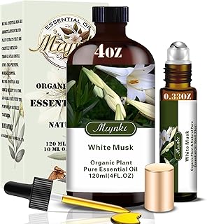 White Musk Essential Oil-White Musk Fragrance Oil 4.33oz (130ml)-100% Pure Natural Scent for Diffusers, Candles, Soap Making & Aromatherapy-Relaxing Home & Gift Essential Oil for Bath, Massage