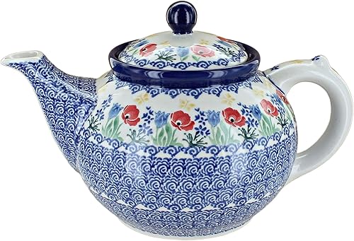 Miniatura 10 de Blue Rose - Tetera mediana de colibrí de cerámica polaca