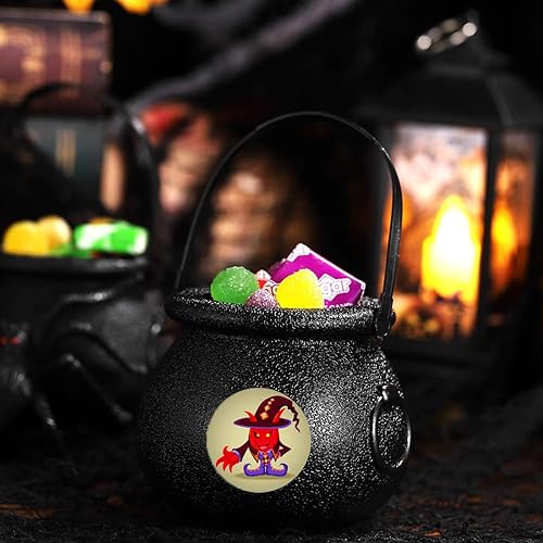 Miniatura 5 de 1000 calcomanías de Halloween, calcomanías redondas de Halloween para niños, autoadhesivas con calabaza, murciélago y araña, calcomanías para niños