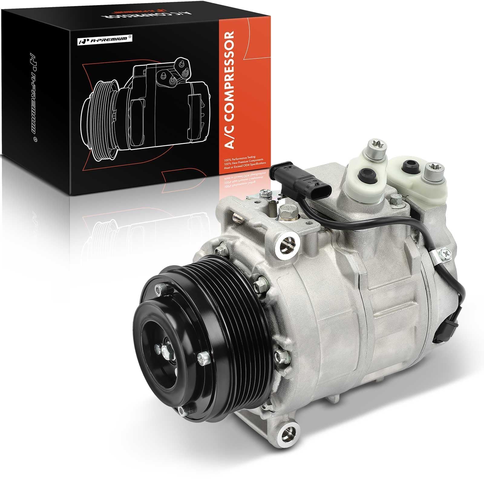A-Premium Air Conditioner AC Compressor with Clutch Compatible with Mercedes GLE43 AMG GLS450 GLS550 GLS63 AMG 2017-2019, GLE63 AMG 2016-2019, 7 Grooves