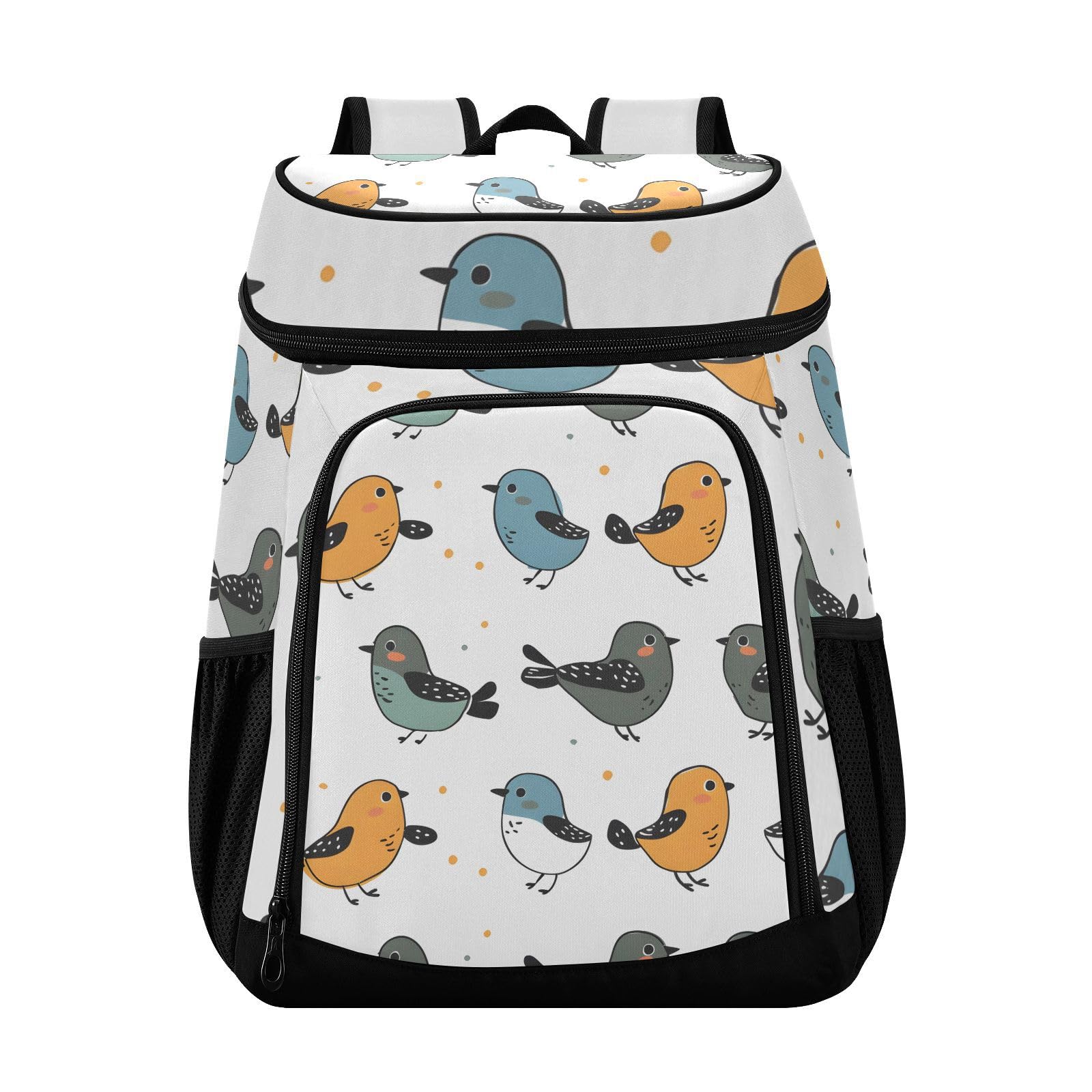 Birds Childish Cartoon Cooler Backpack Cooler Insulated Leak Proof Lunch Backpack 36 Cans Waterproof Soft for Men Women Picnic Hiking Camping Beach