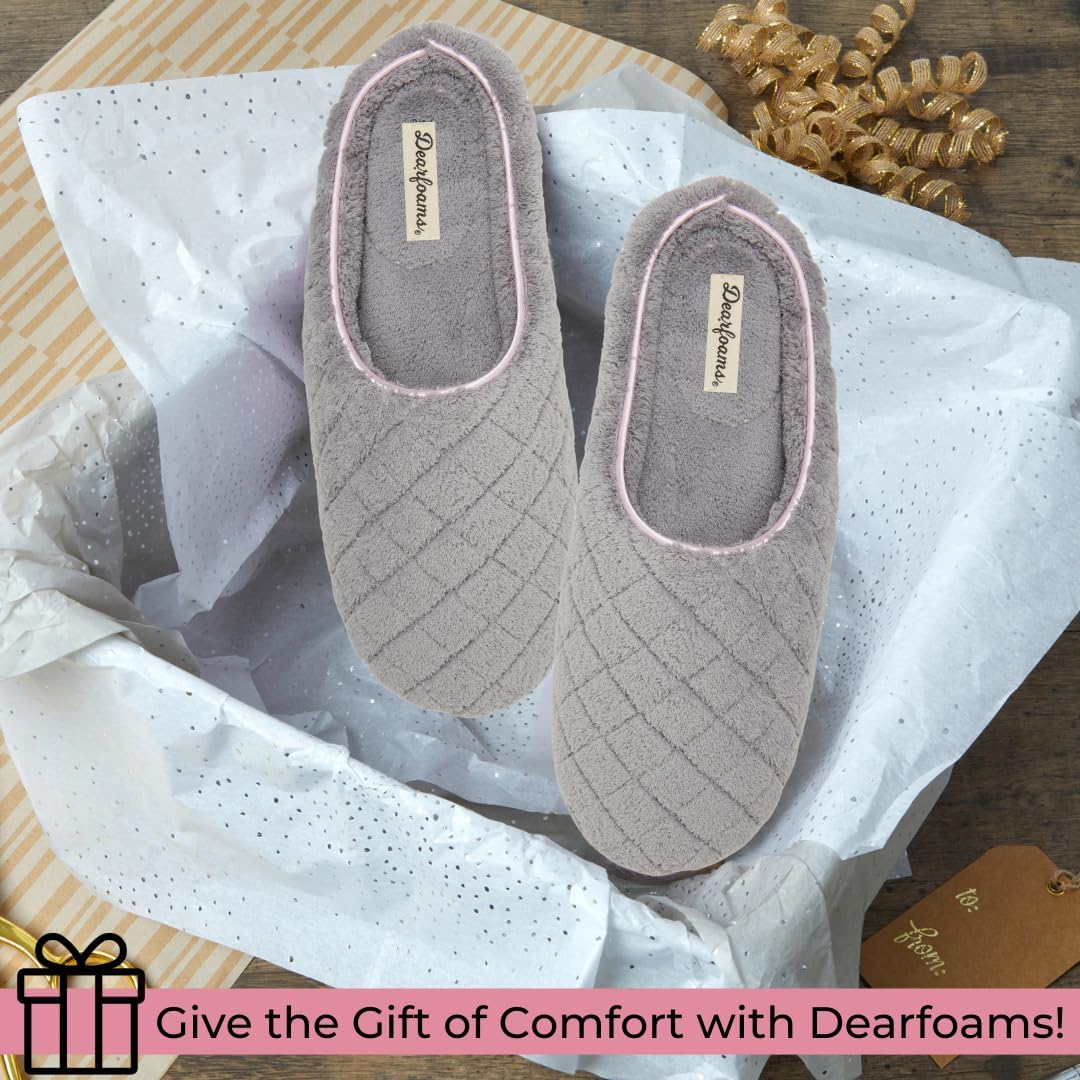 Dearfoams womens Leslie Washable Memory Foam Terry Clog With Wide Widths - Image 6