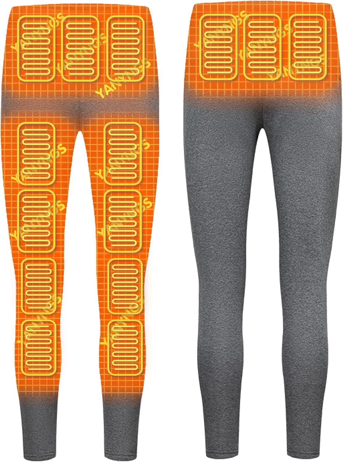 Heated Underwears Pant, Men Women Electric Thermal Baselayer Bottom with 14 Heating Zones for Hunting, Motorcycle