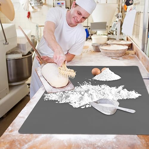 Miniatura 4 de Mifoci Paquete de 6 alfombrillas de silicona para encimera de cocina, 15.8 x 23.6 pulgadas de grosor, grandes, versátiles, impermeables, resistentes