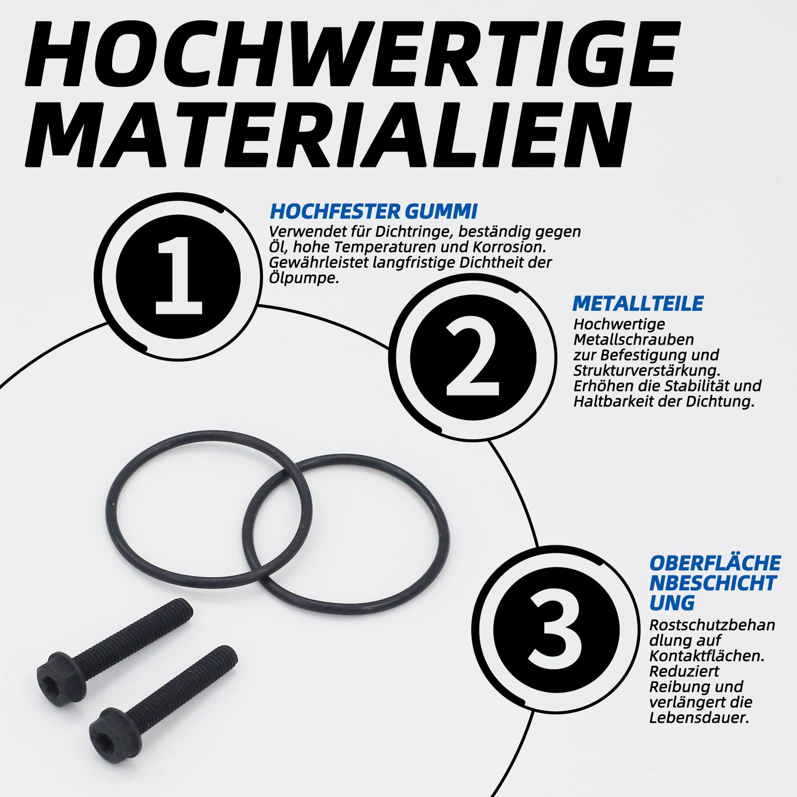 Pumpe Dichtungssatz 0CQ598305 Originalersatzteil 5. Generation Passend für Audi A3 S3 TT TTS VW Golf Alltrack OE:0CQ598305