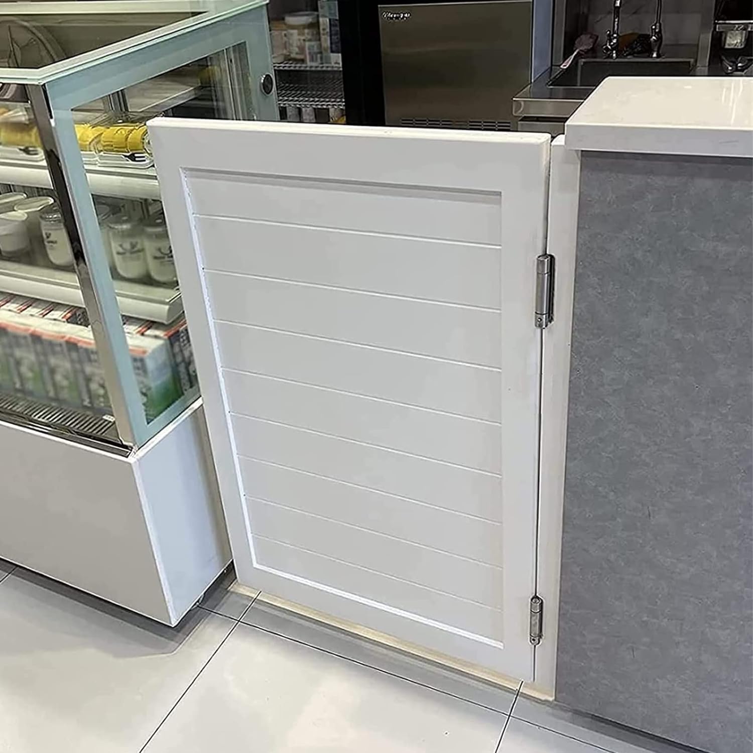 ISCBAFYX Portail de en Bois à Double battant avec charnière Schwarz L75cmxH90cm