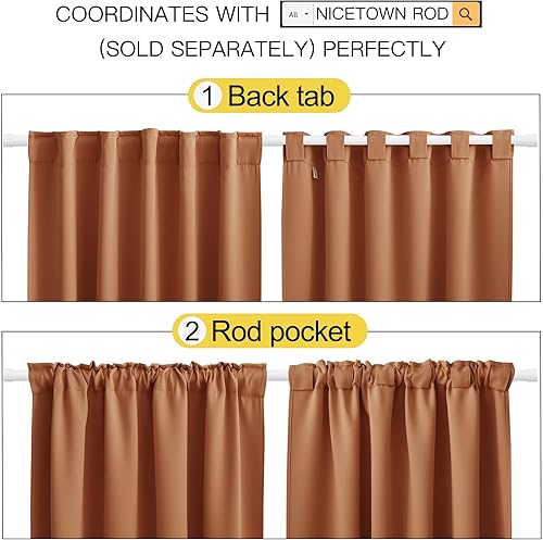 Miniatura 3 de NICETOWN - 2cortinas de Halloween con aislamiento térmico para litera, diseño moderno, protección de la privacidad, 42pulgadas de ancho x 50pulgadas