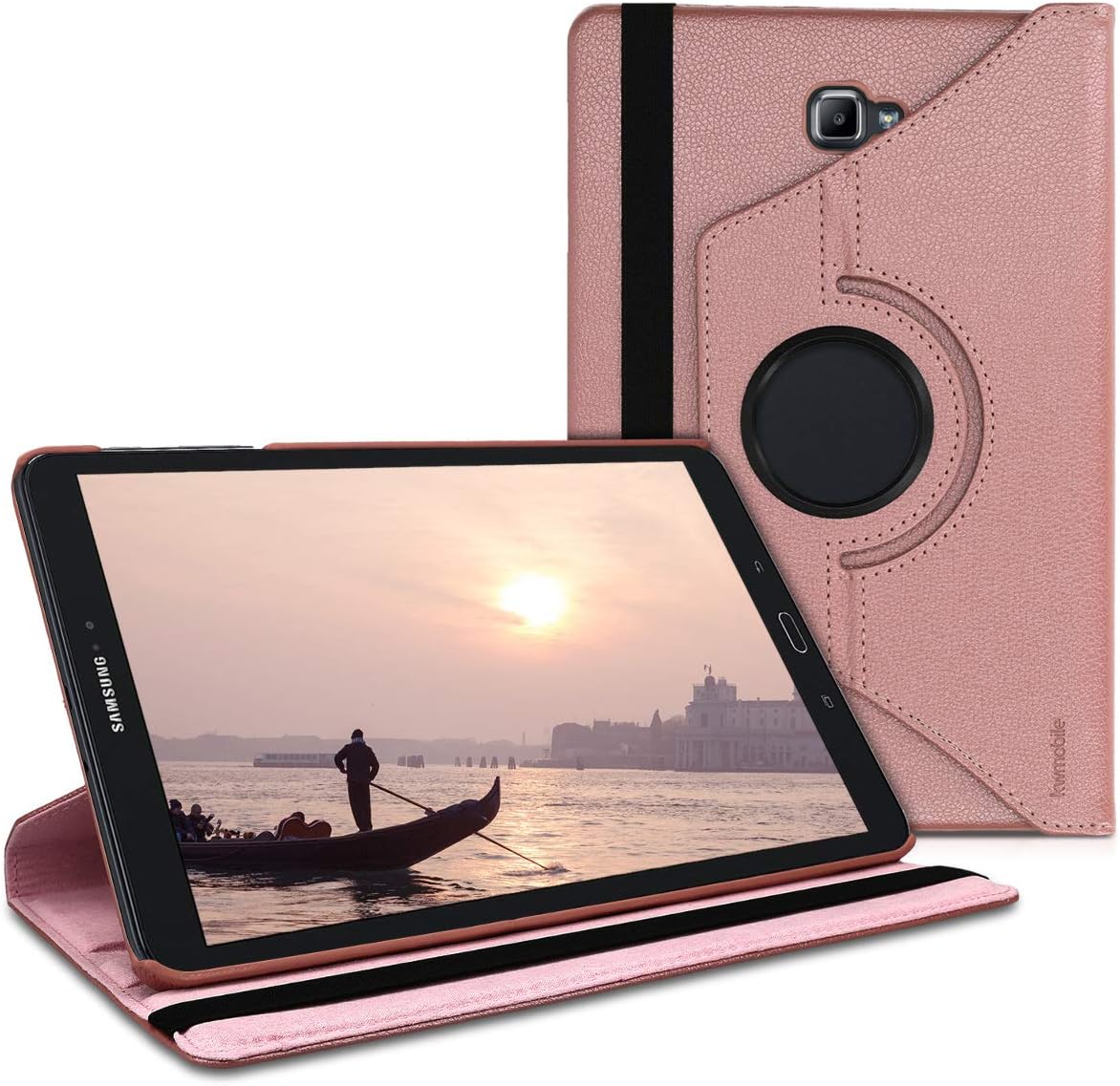 kwmobile kwmobile 360Ã‚° Case for Samsung Galaxy Tab A 10.1 (S-Pen) - PU Leather Protective Tablet Cover with Stand Function - Rose Gold