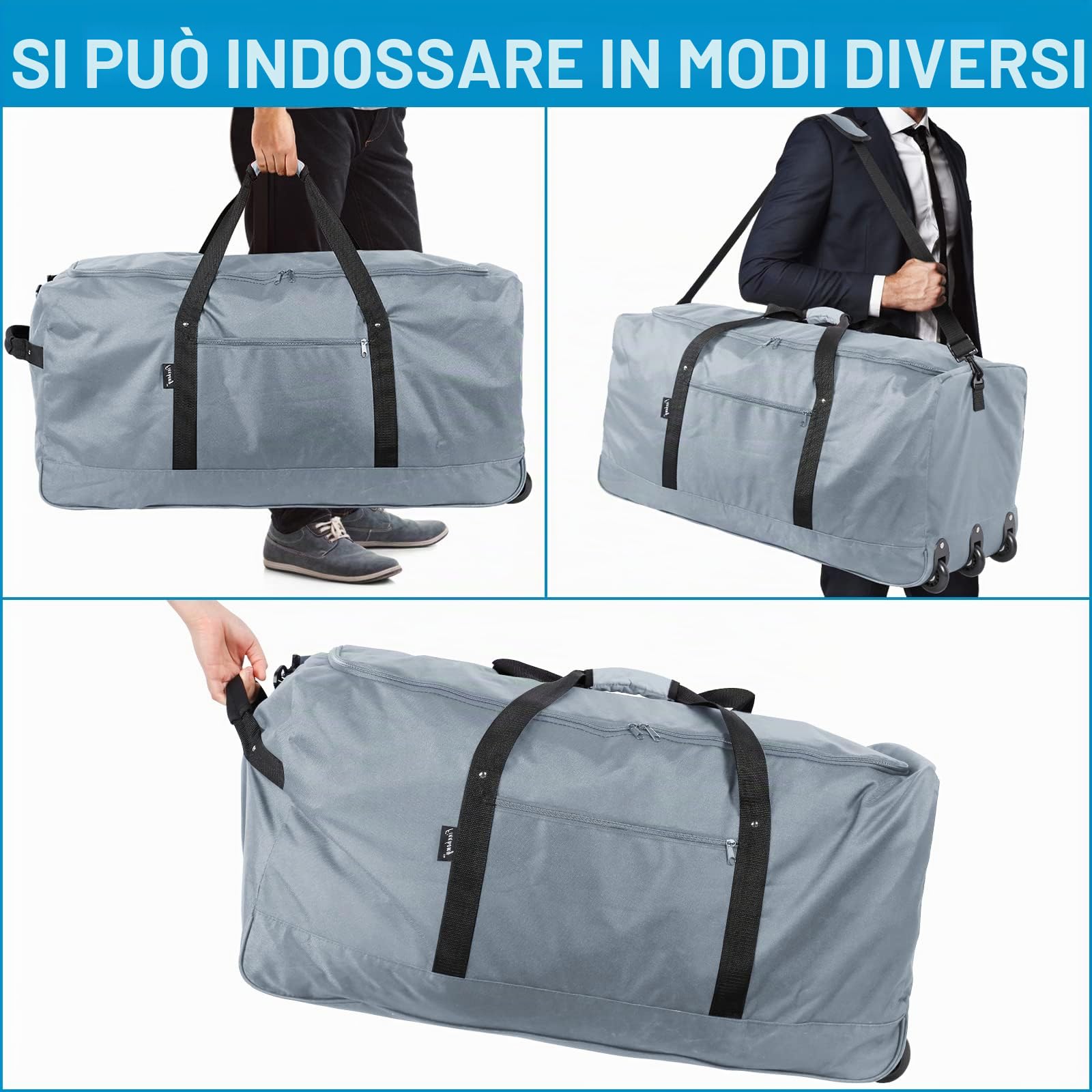 Finnhomy Borsone pieghevole da 120 l