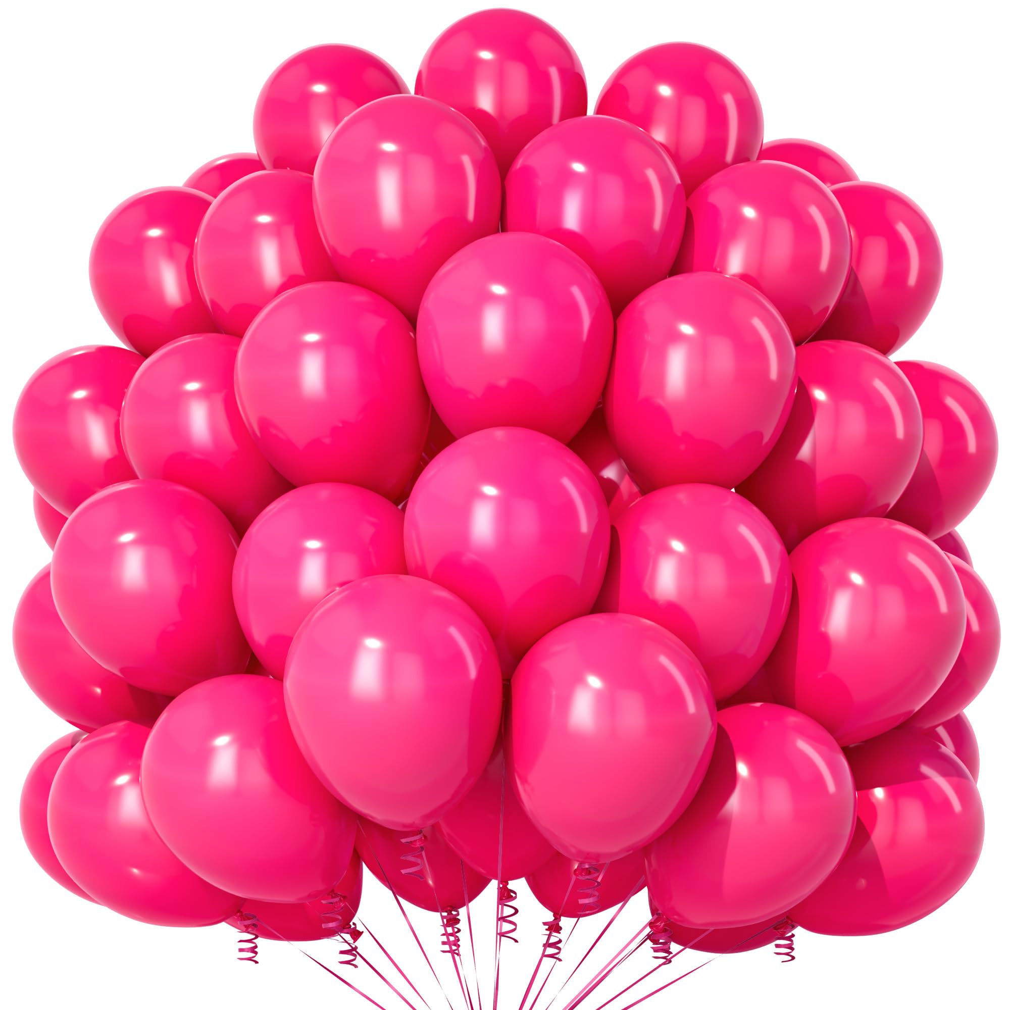 Balony dekoracyjne 25 cm - balony imprezowe w kolorze gorącego różu - 500 szt