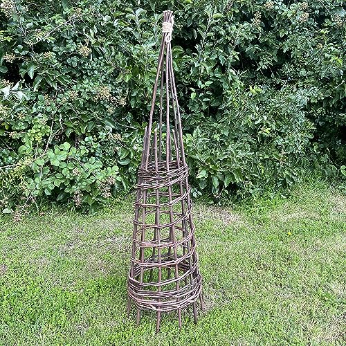 Selections Rustic Willow Garden Obelisk Plant Support for Climbers (1.15m high) - Pack of 2 - Image 4