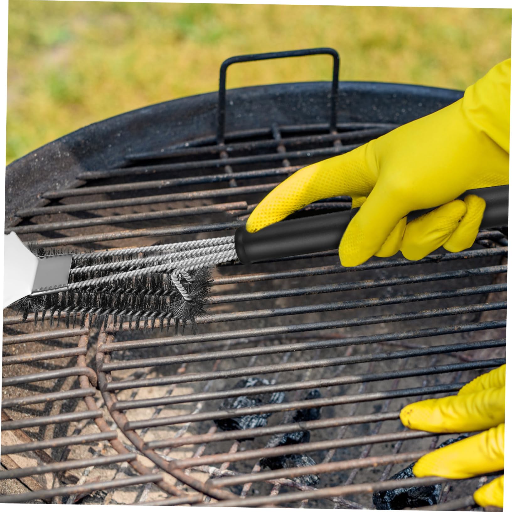 Spazzola per Barbecue 2 Pezzi, Pulizia Grill in Acciaio