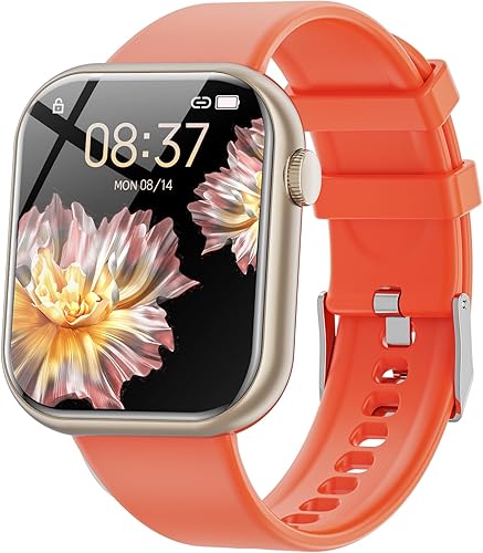 Hwagol Reloj inteligente con pantalla táctil HD de 1.83 pulgadas, monitor de actividad física, notificacionesllamadas Bluetooth, más de 100 modos