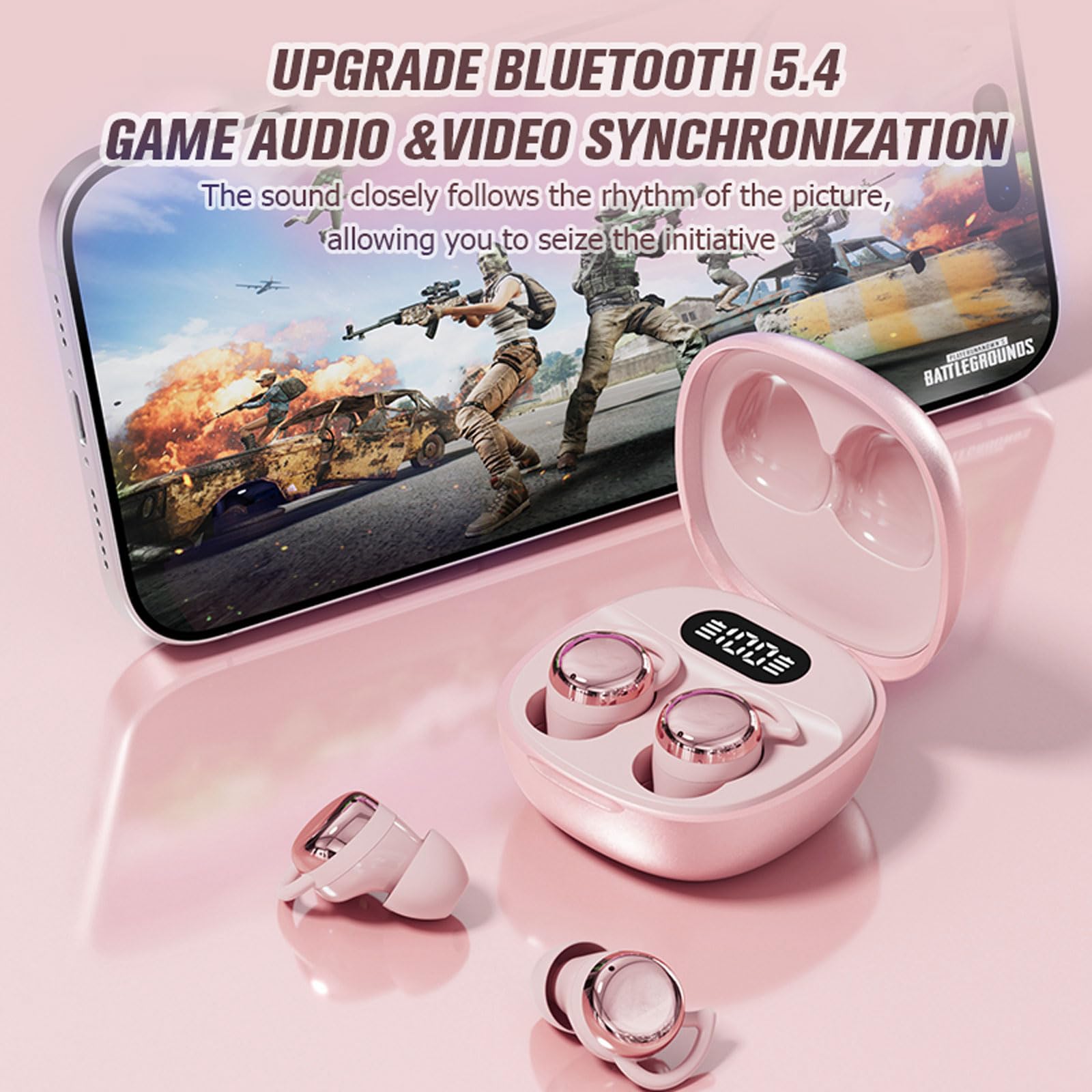 Yihou Mini auriculares invisibles para dormir, inalámbricos, Bluetooth, cómodos, para dormir de lado, pequeños, pequeños, discretos, para trabajo, para canales auditivos pequeños, mujeres