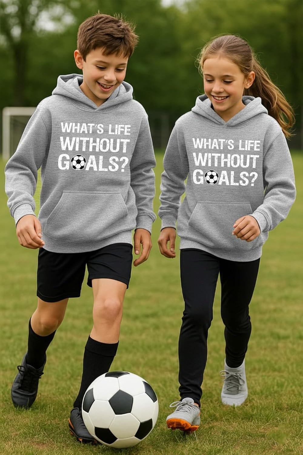 Tstars Youth Soccer Hoodie for Boys and Girls - Funny Sports Sweatshirt Gift for Players & Fans - Game Day Apparel