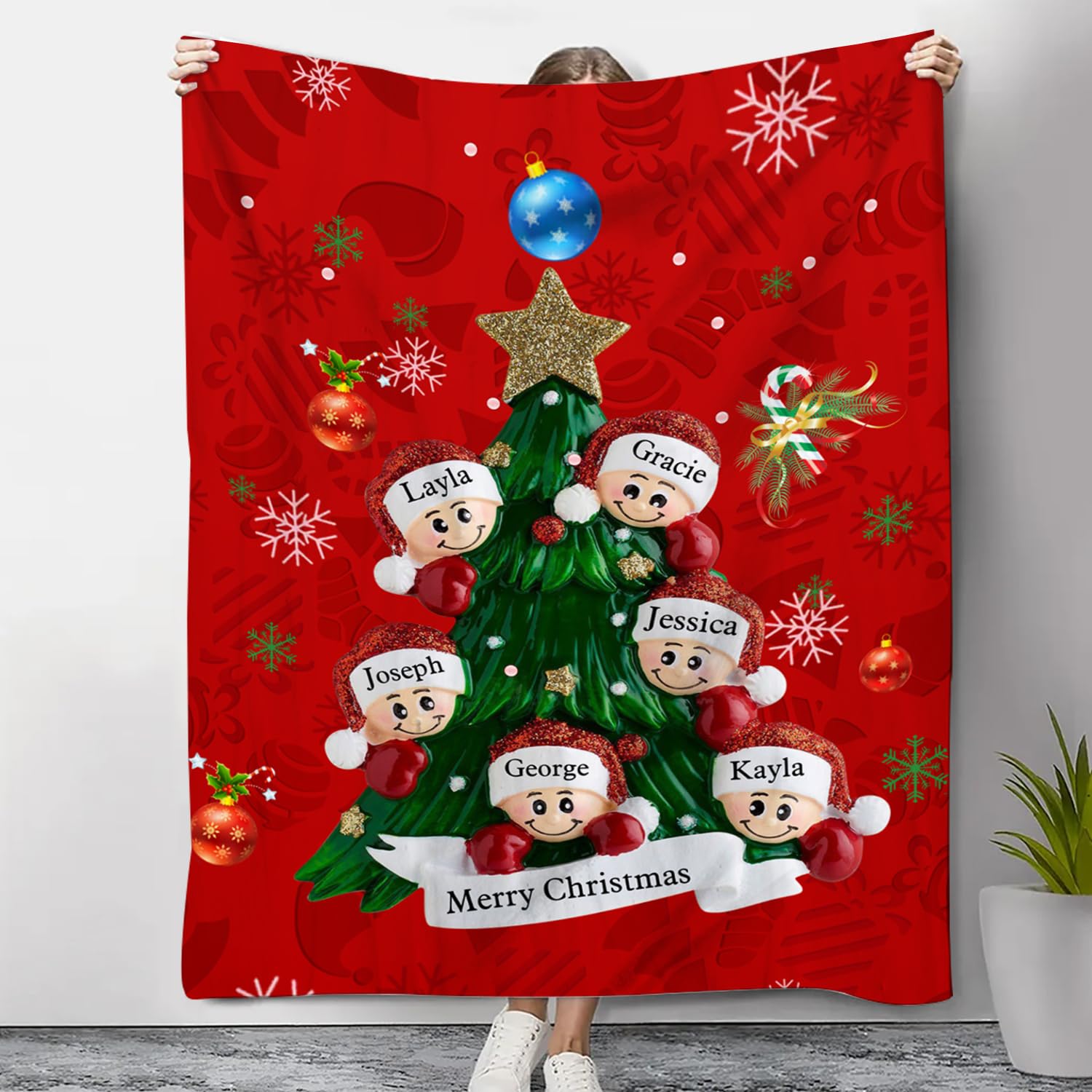 NIBESSER Coperta Personalizzata con Foto Plaid Personalizzato Comodo Morbido Coperta Pile Caldo Idea Regalo per Amici Bambini per Natale Matrimonio Compleanno, 6 Foto, 130x150cm