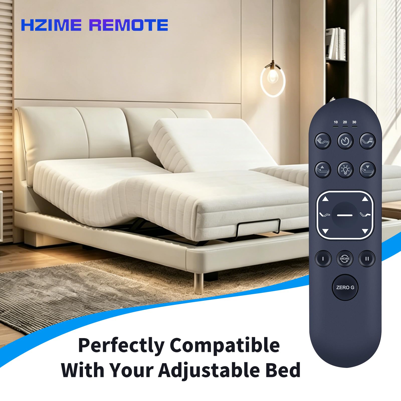 Mando a distancia de repuesto compatible con OKIN CU358-2, Simmons Beautyrest Black RF370E, base de cama ajustable Aireloom Snooze