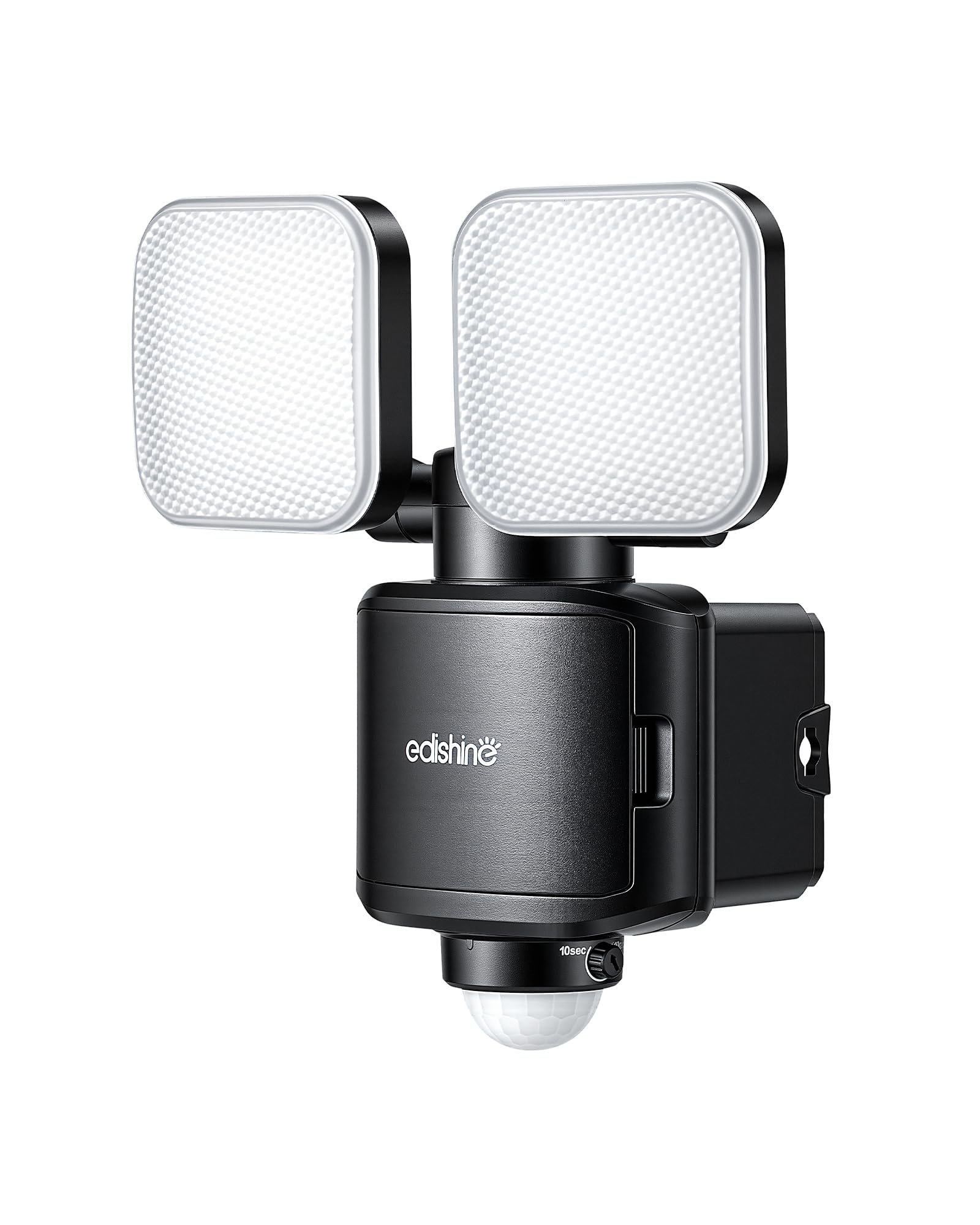 EDISHINE LED Motion Sensor Security Light, Battery Powered, Rotatable Heads