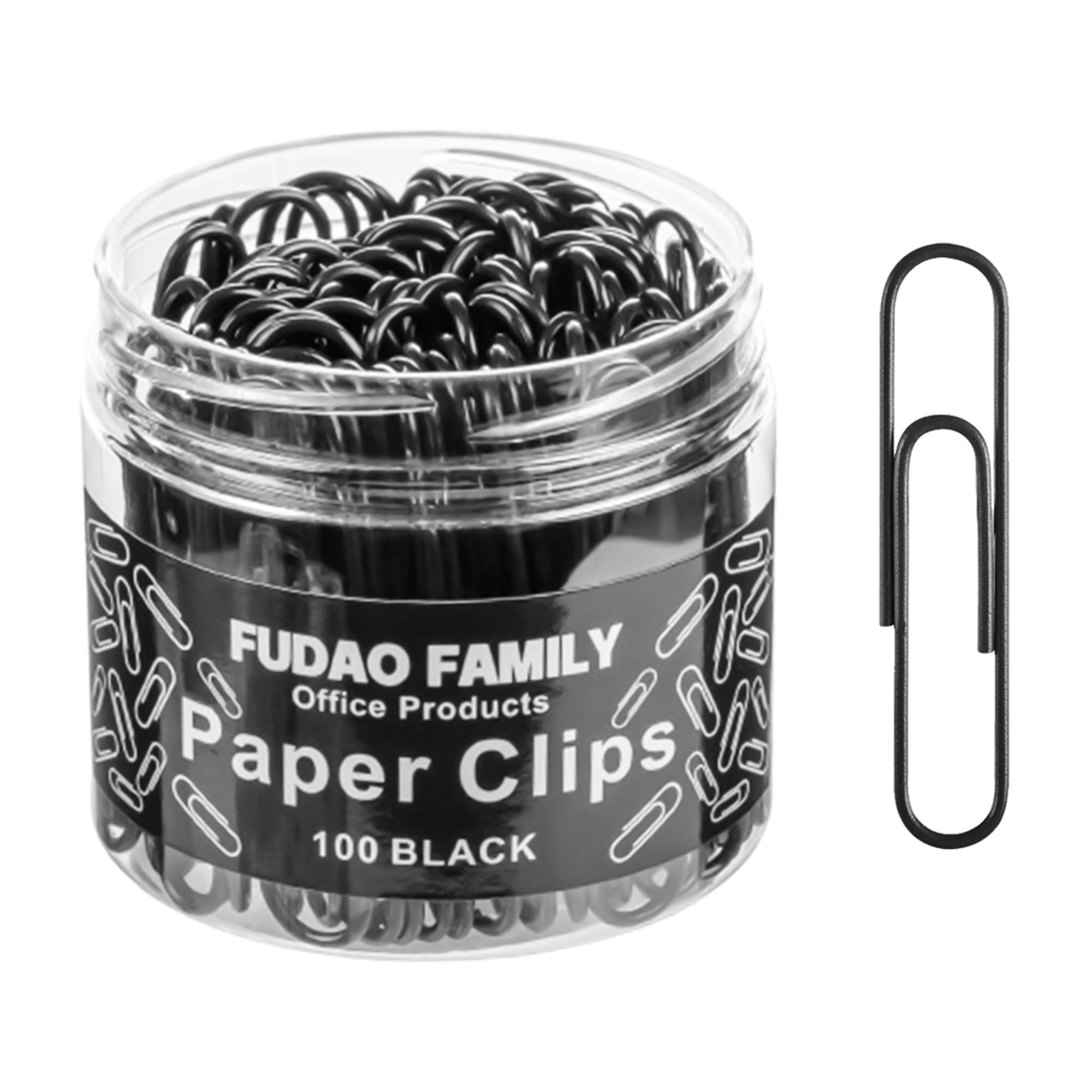 Jumbo Paper Clips, 50mm Paper Clip, 100 pcs Large Paperclips (Jumbo, Black)