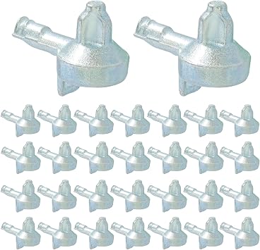 30 Pcs Shelf Support Pegs, Silver Shelf Pins Replacement, Zinc Alloy Bookshelf Pegs Cabinet Shelf Support Pins for Wood Shelving, Bookshelf Pegs Compatible with Billy Bookcase Part 131372