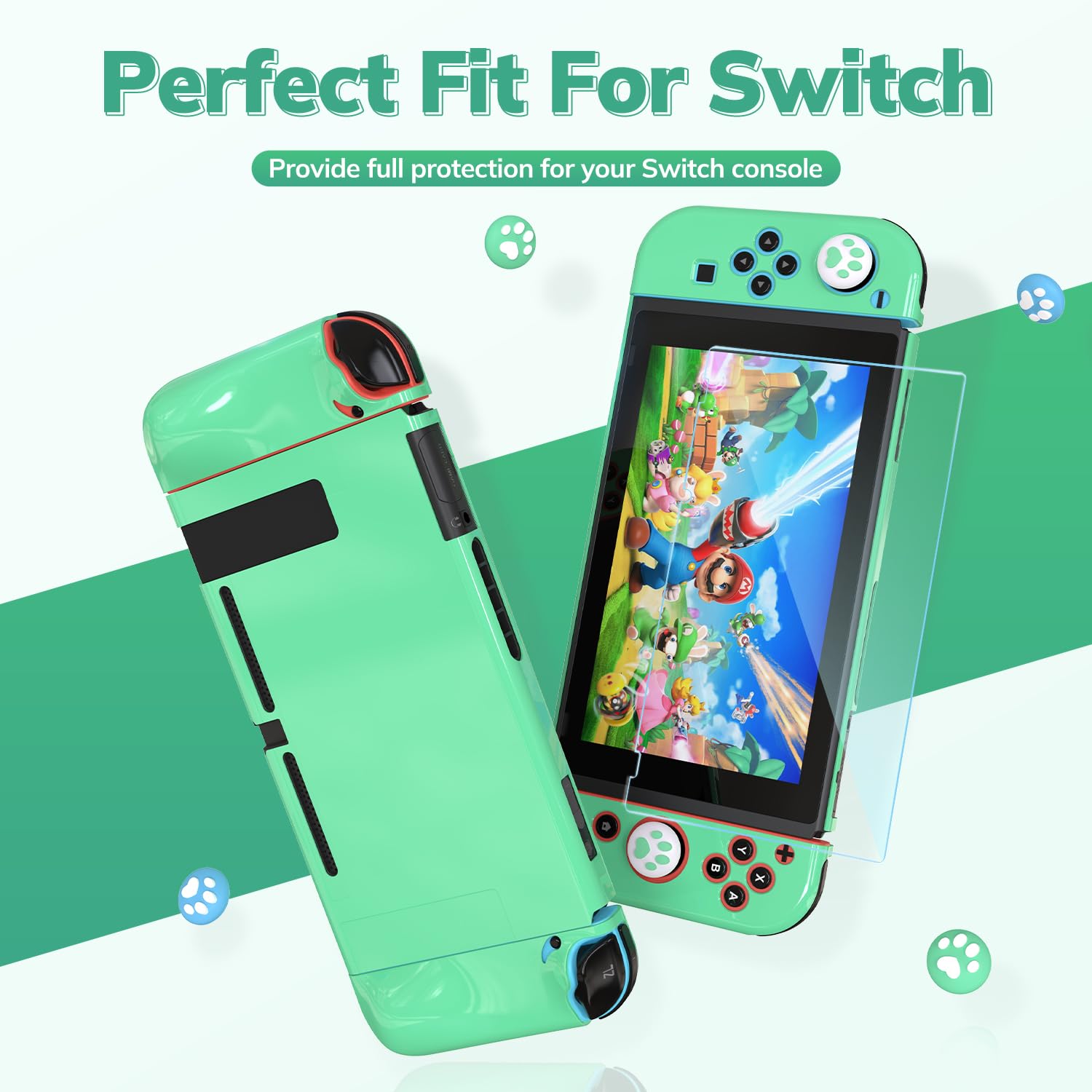Younik Pack d'Accessoires Switch, Kit d'Accessoires 16 en 1 Comprenant Un Etui de Transport Switch, Etui de Protection pour Console et J-Con, Une Protection d’Ecran, Un Etui de Jeu Switch