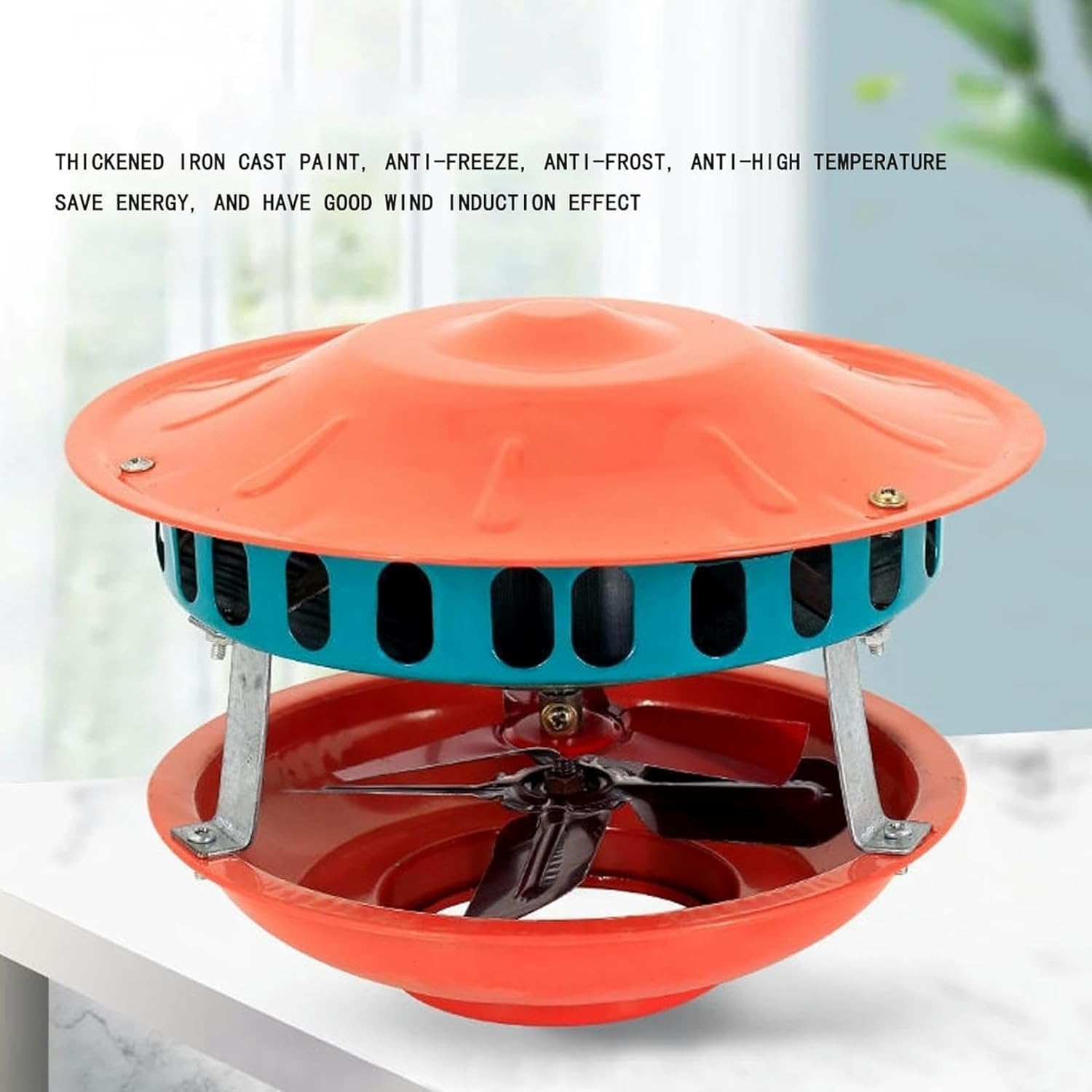 AMNOOL 100W Fireplace Exhaust Fan, Chimney Ventilation Fans Fireplace Smoke Extractor Pumps, Household roof Chimney Exhaust Smoke Machine-1