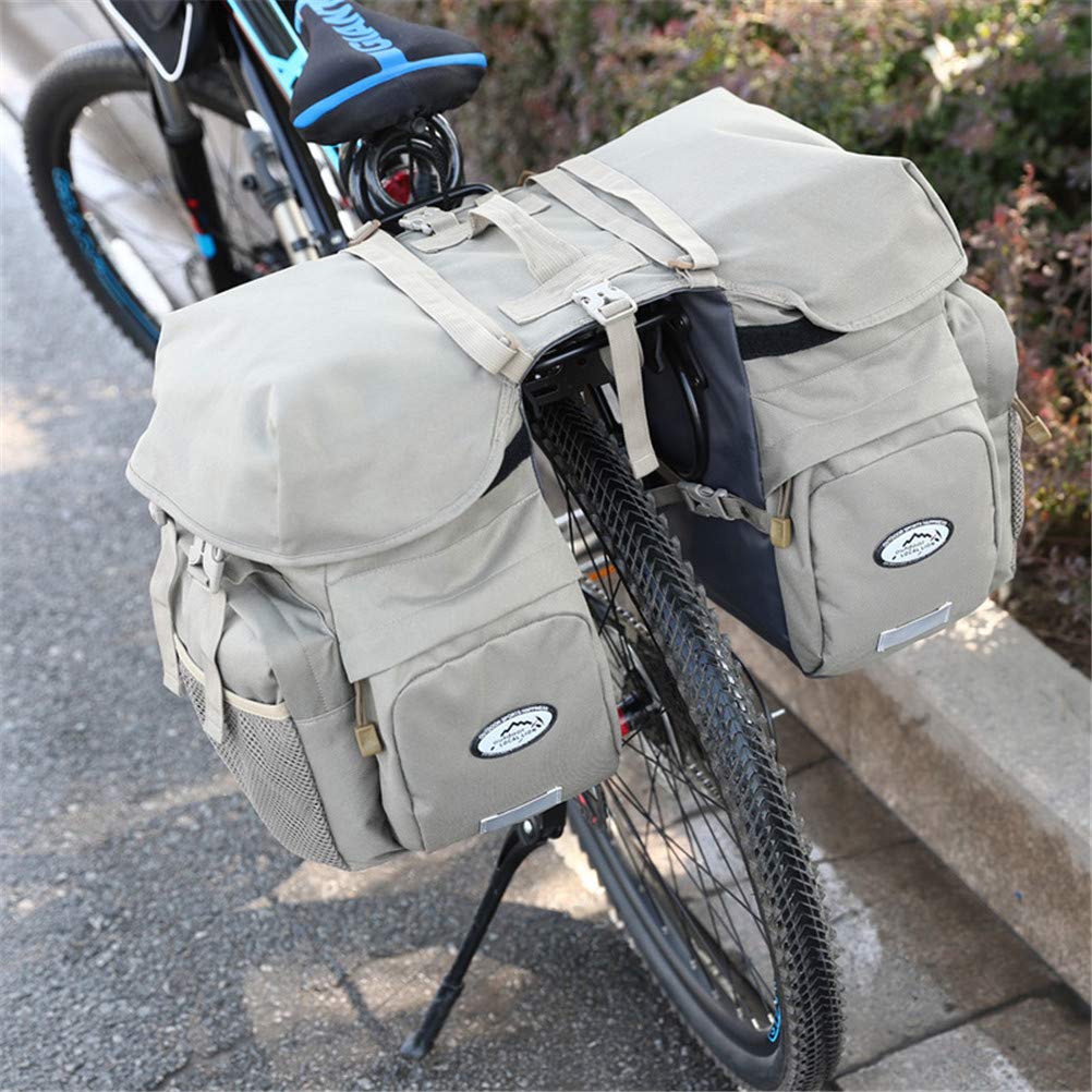 WYH Zestaw naprawczy do roweru szosowego, 50 l, torba na bagażnik, wodoodporna, wielowarstwowa, nadająca się do noszenia, nylonowa torba rowerowa, torba rowerowa, szara