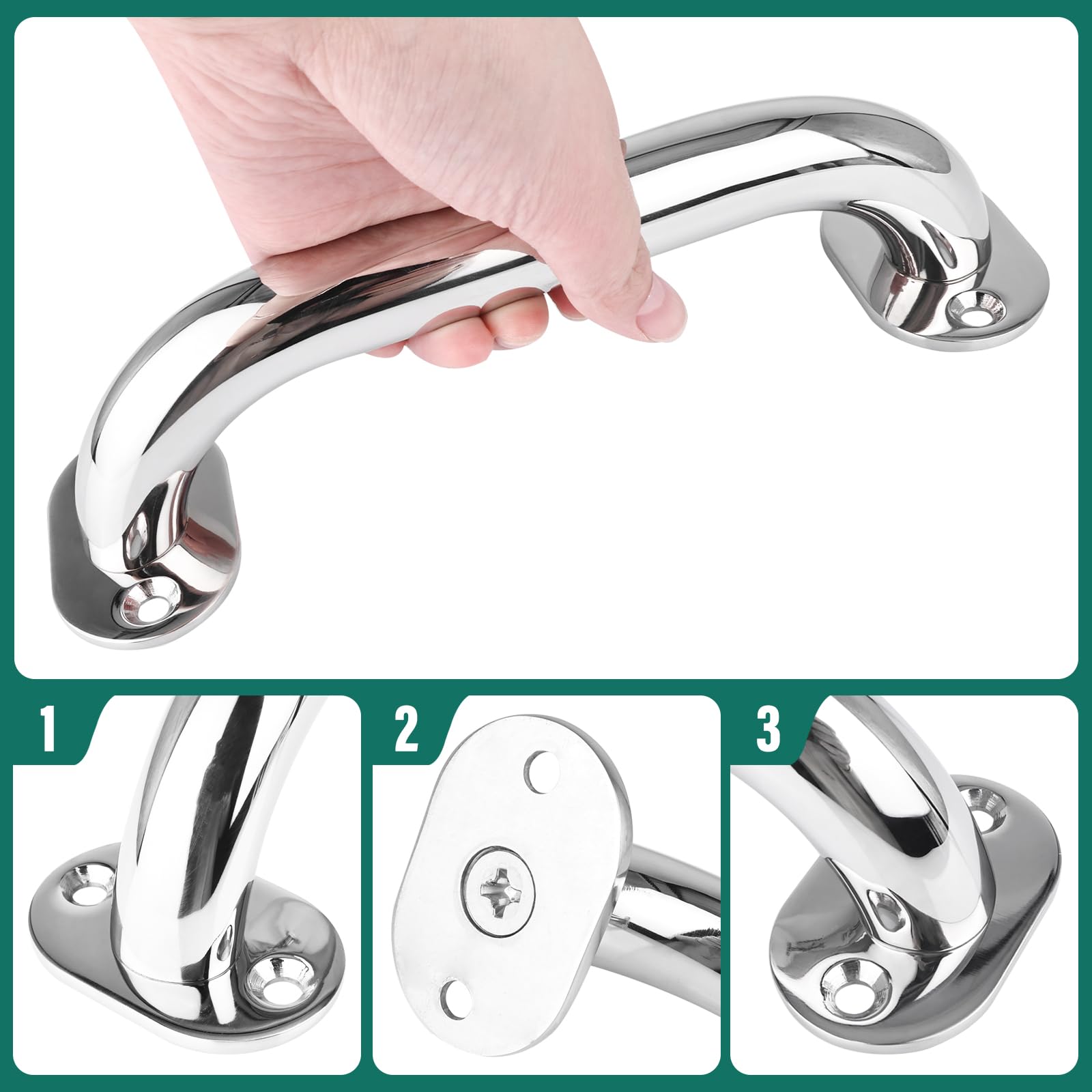 NovelBee 2 maniglie marine da 22,9 cm, in acciaio inox, per barche, yacth, camper