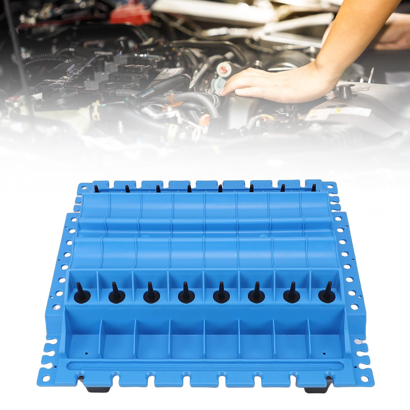 Generic Testata del Cilindro del Motore Vassoio Organizer Efficiente Soluzione Salvatempo per Professionisti Meccanici di Automobili Materiale in Nylon Adatto per Officine di Manutenzione del Motore