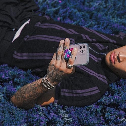 Miniatura 7 de PopSockets Agarre para teléfono compatible con MagSafe, soporte para teléfono, compatible con carga inalámbrica, tejido de carbonita