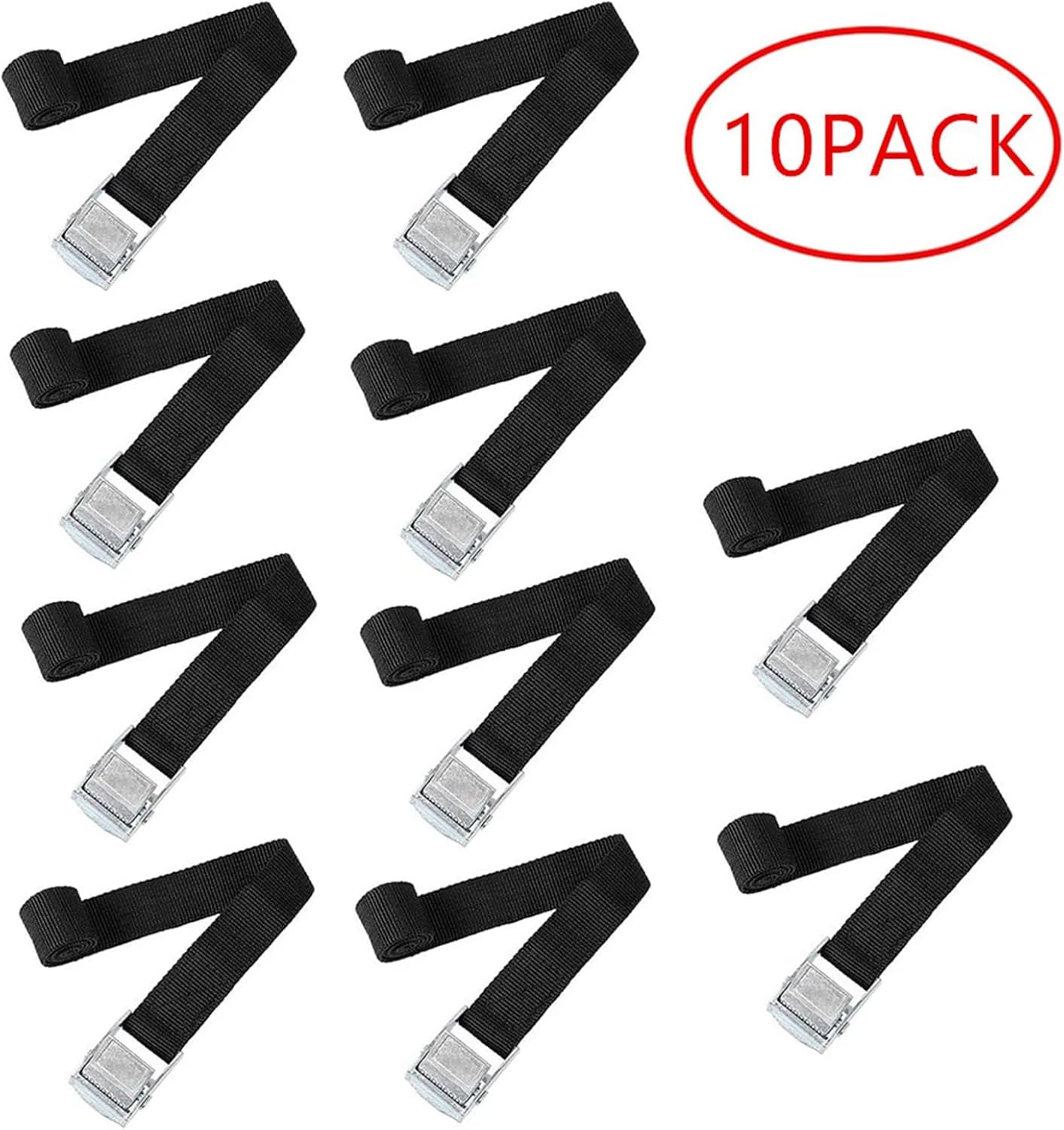 10pcs Bicycle Straps Zinc Alloy Press Buckle Straps Fastening Strap Bike Racks SUV Surfboards Harnesses Motorcycles Accessories