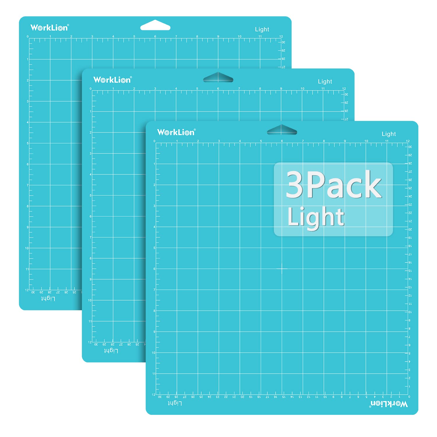 WORKLION Schneidematte 30x30 für Cricut: Explore One/Air/Air 2/Maker Vielzahl klebend rutschfeste strapazierfähige Matte zum Nähen, Quilten und Kunst und Handwerks Schneidematten-Set (Variety)