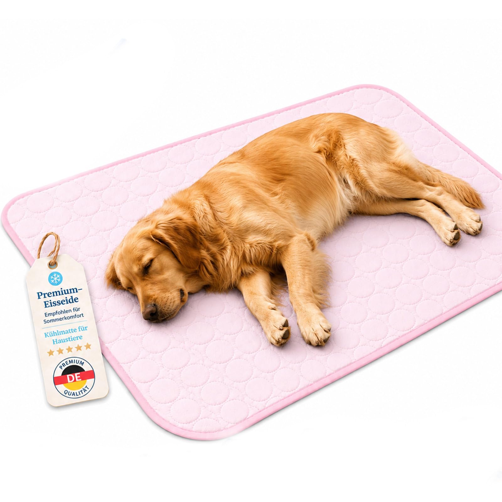 2027 Neu Arctic Paw Kühlmatte, XS/S/M/L/XL/XXL Arcticpaw Kühlmatte für Haustiere, Erfrischende Hundematte bei warmen Tagen, Tragbare Kühlunterlage für Hunde Katzen und kleine Haustiere (Rosa,M)