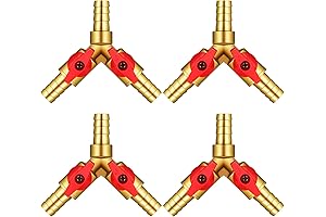 Gisafai 4 Pcs 3 Way Hose Splitter Kit