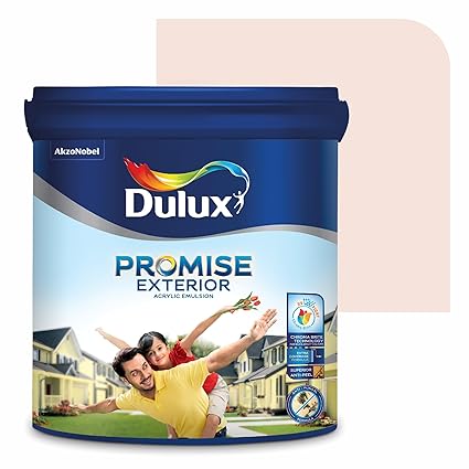 Dulux Promise Exterior Emulsion Paint (4L, Sweet Talk) | Ideal for Exterior Walls | Smooth Finish | Anti-Peel & Anti-Crack | Long-Lasting Colors
