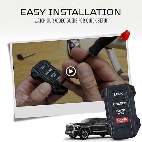 Miniatura 7 de AJT DESIGN Llavero de repuesto compatible con Toyota Tacoma (2024+), Tundra (2022+), 4Runner (2025+) y Sequoia (2023+)  Hecho a medida en Estados