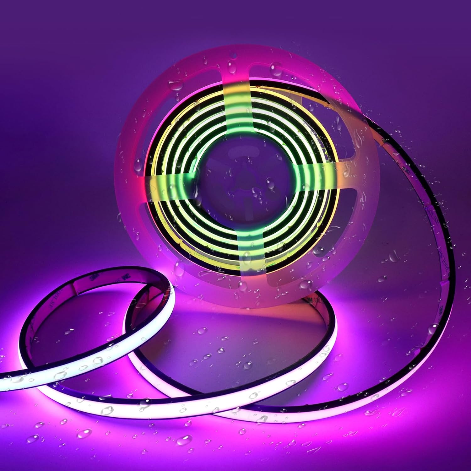 Amazon.com: Addressable COB LED Strip, IP68 Waterproof 24V 16.4ft ...