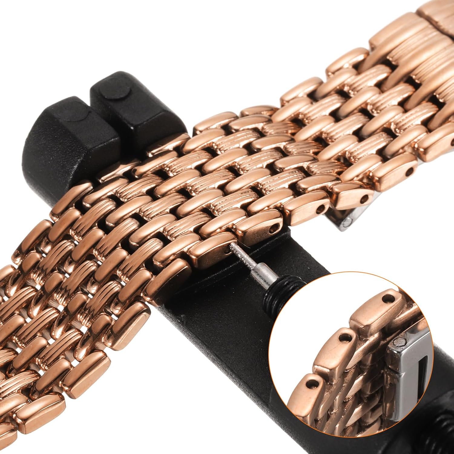 HARFINGTON Stainless Steel Mesh Watch Band Quick Release Metal Watch Strap Adjustable Fold Butterfly Clasp Replacement Bands for Men Women