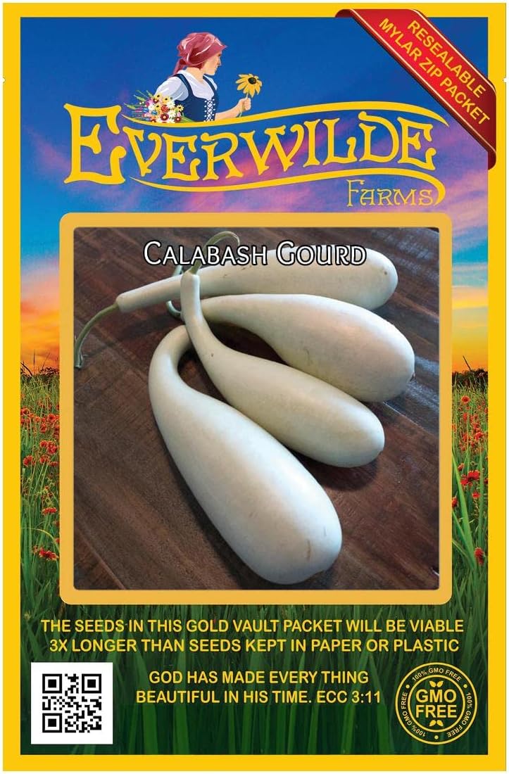 Everwilde Farms - 1 Lb Calabash Gourd Seeds - Gold Vault